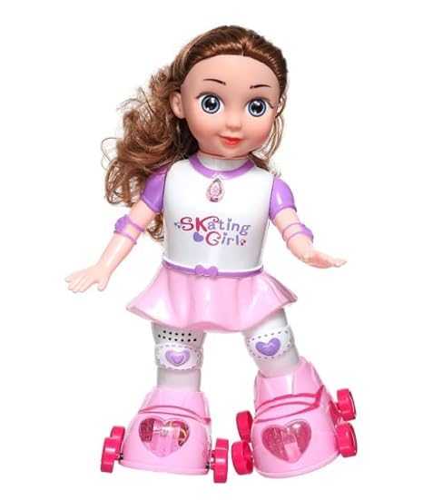 Păpușă Interactivă pe Role Skating Girl – Lumini, Muzică & Rotire 360°