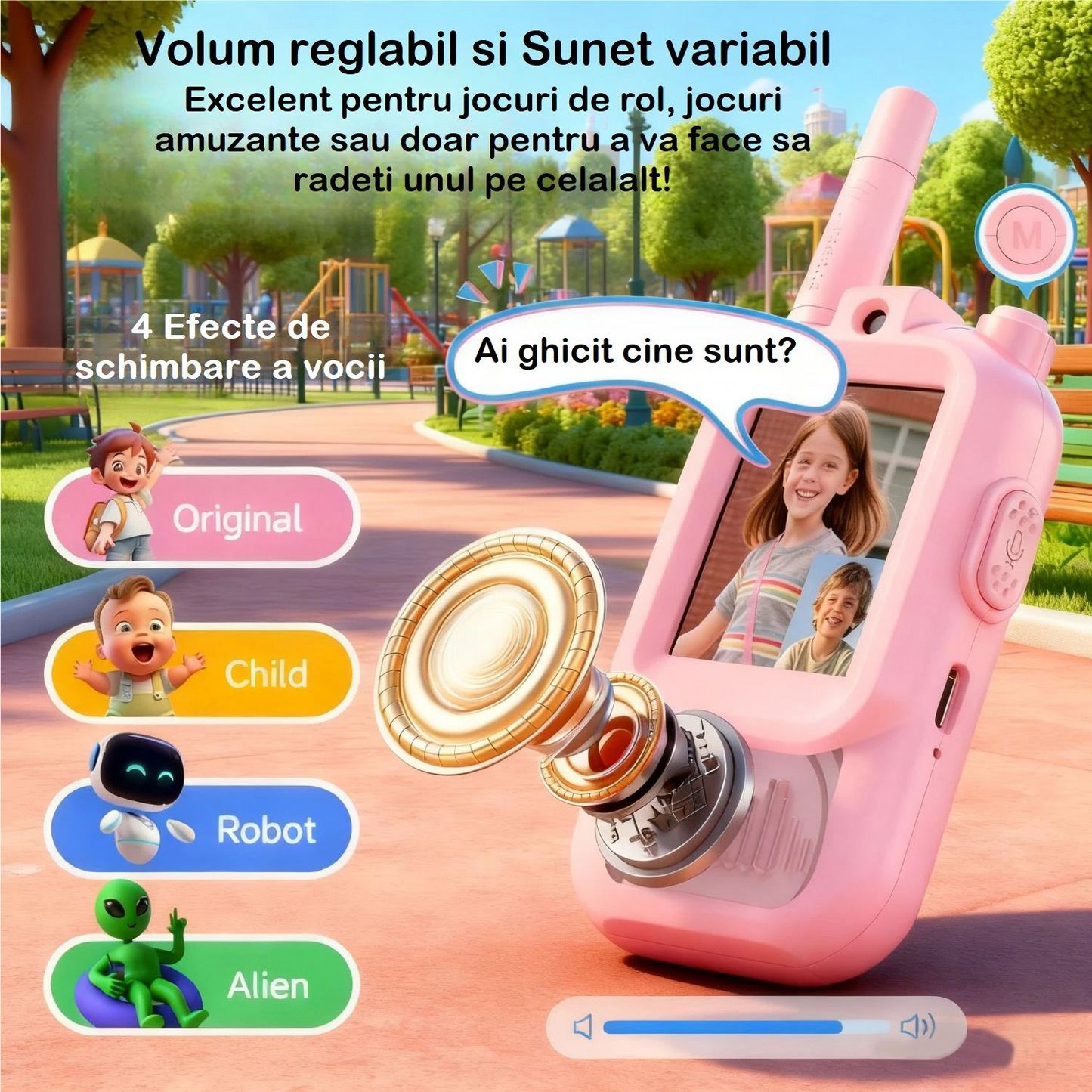Walkie-Talkie Video pentru Copii – Set 2 bucăți Roz & Albastru