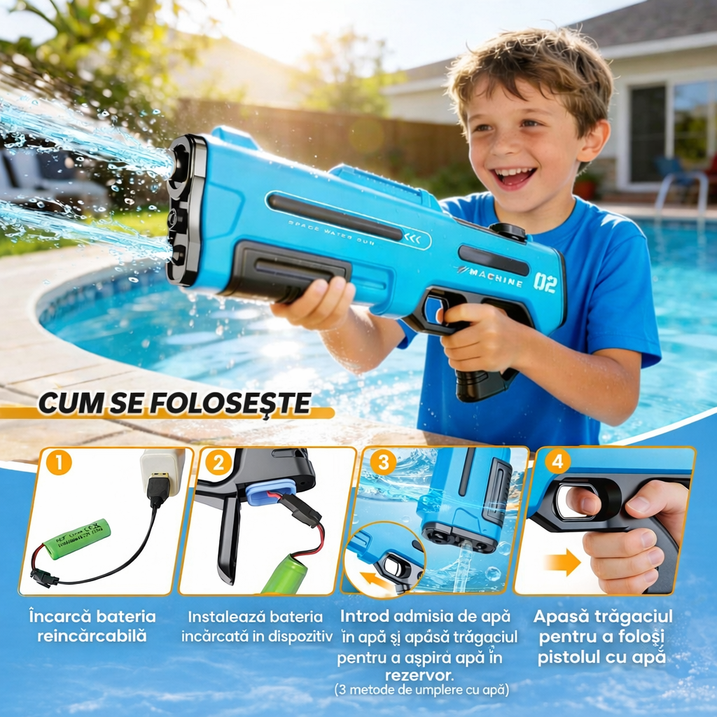 Pistol cu Apă Electric – Space Water Gun Machine 02