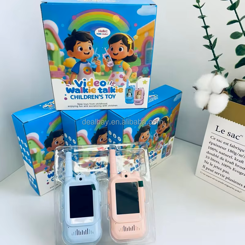 Walkie-Talkie Video pentru Copii – Set 2 bucăți Roz & Albastru
