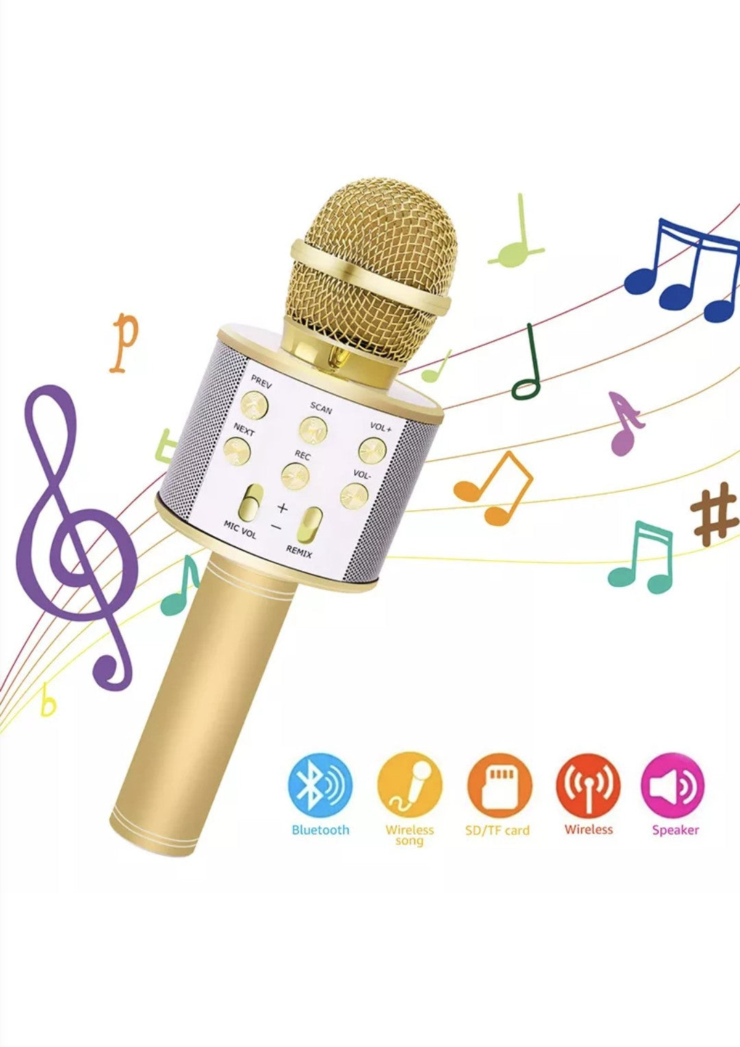 Set Karaoke Portabil – Boxă Bluetooth + 2 Microfoane Wireless