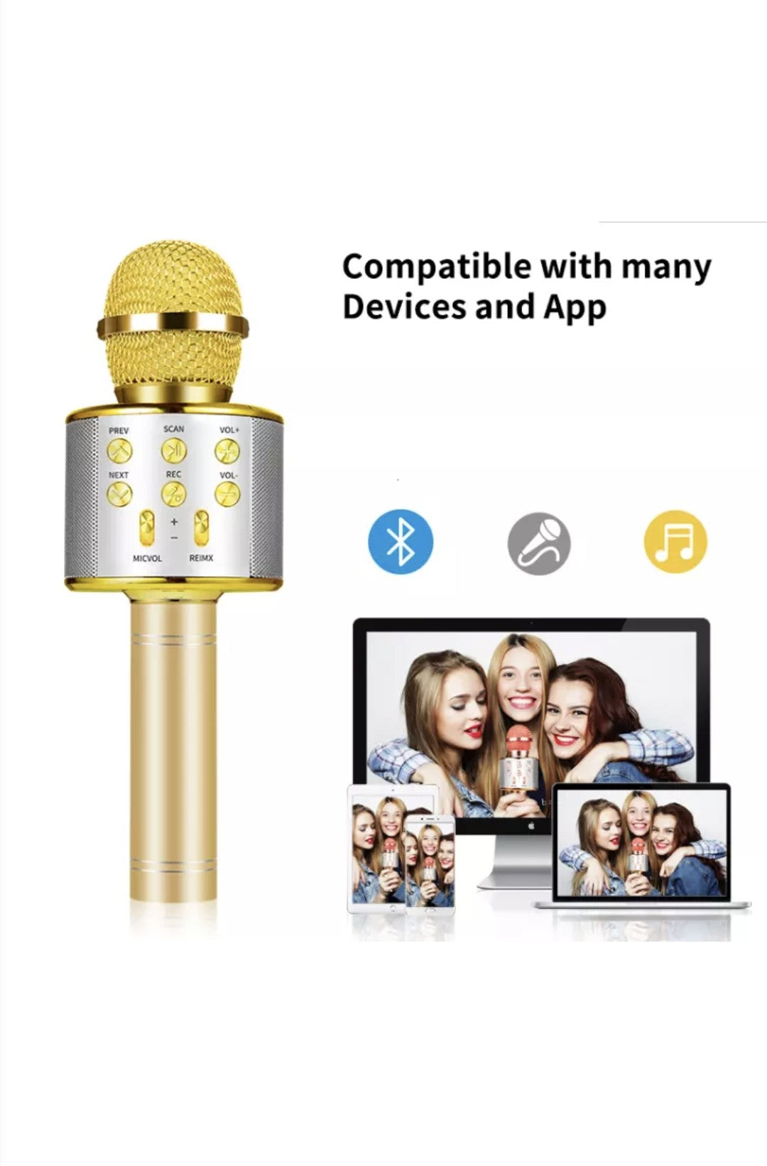 Set Karaoke Portabil – Boxă Bluetooth + 2 Microfoane Wireless