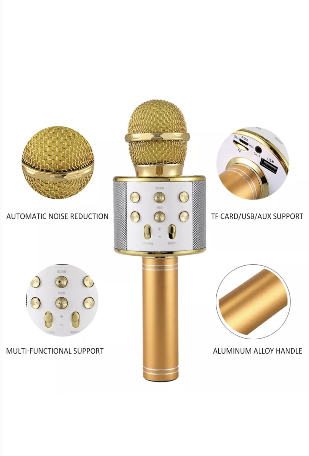 Set Karaoke Portabil – Boxă Bluetooth + 2 Microfoane Wireless
