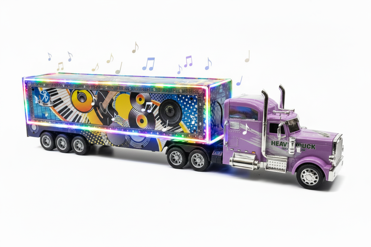 Camion Heavy Truck RC cu Bluetooth, Telecomandă și Boxă – Redă Muzică în Timp ce Conduci!