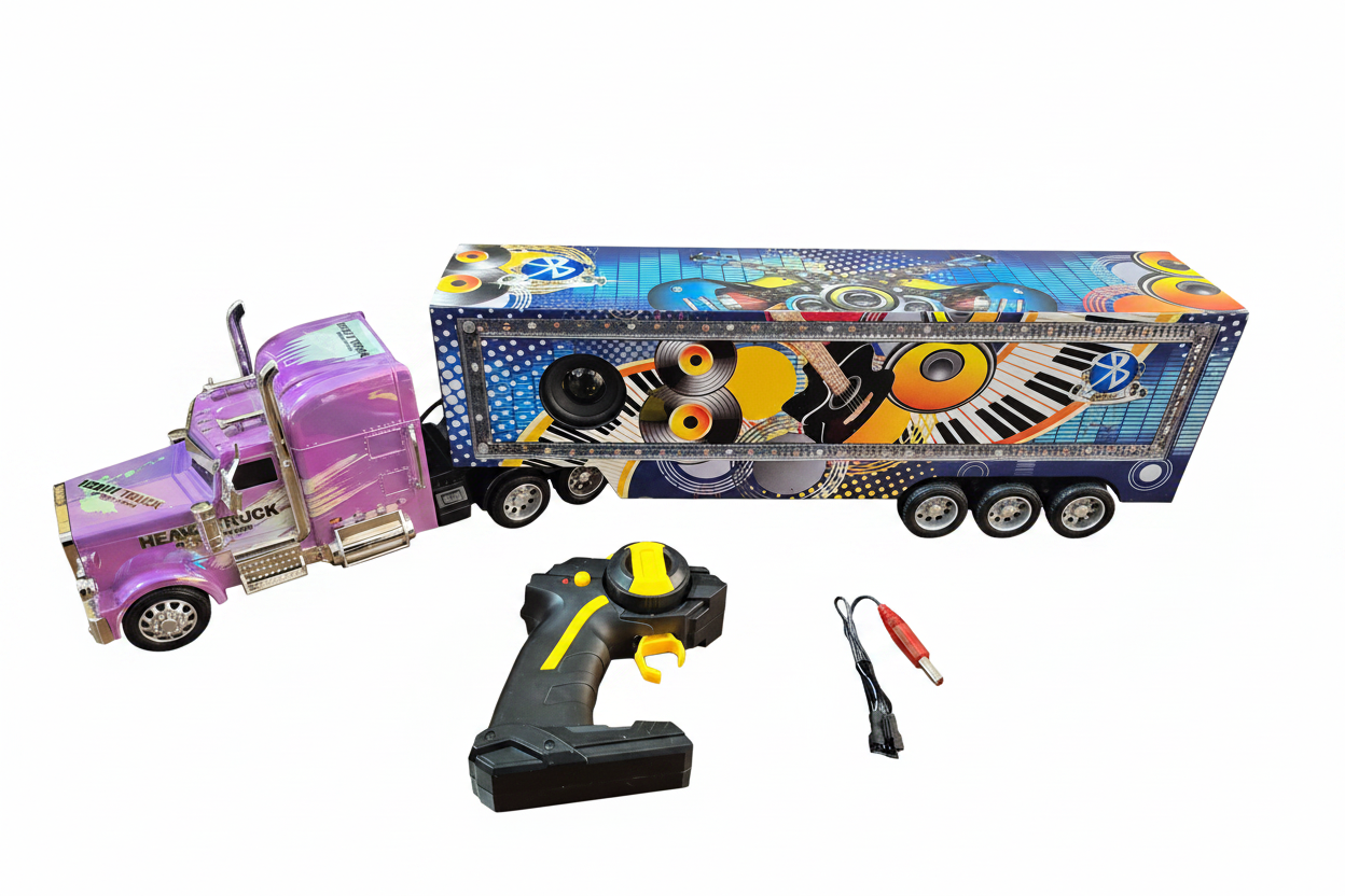 Camion Heavy Truck RC cu Bluetooth, Telecomandă și Boxă – Redă Muzică în Timp ce Conduci!