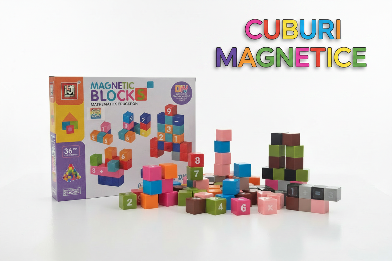 Cuburi Magnetice Educaționale - 85 Bucăți