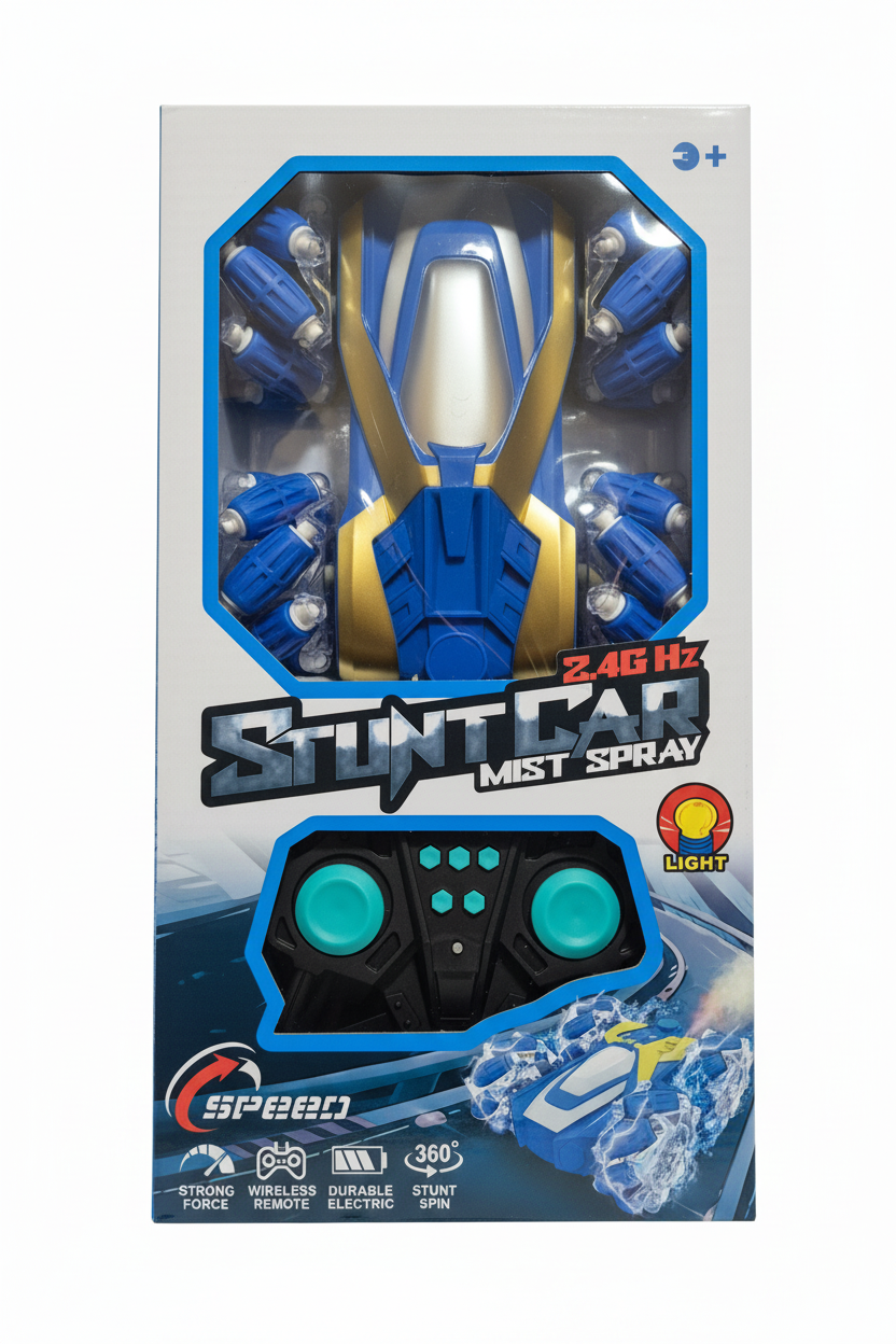 Mașinuță Electrică de Cascadorii cu Vapori de Apă – RC Stunt Car 2.4GHz, Acumulator Inclus, 3 ani+