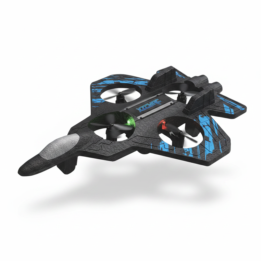 Dronă Fighter Jet cu Telecomandă – Rotație 360° | Design Stealth | 15 min Zbor