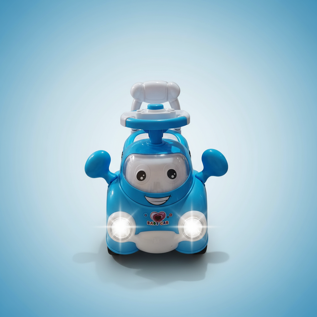 Mașinuță Baby Car Albastră - fundal pastel