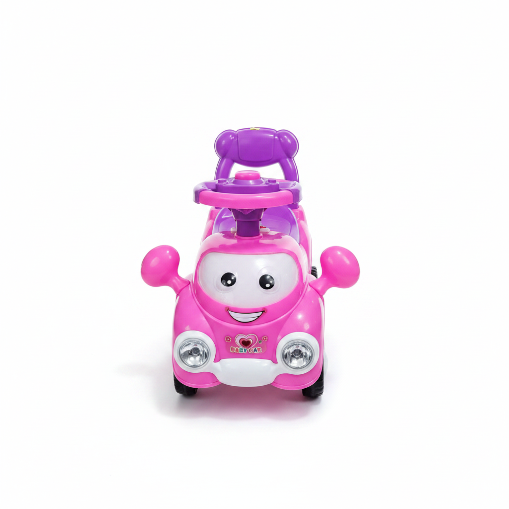 Mașinuță Baby Car Roz - vedere frontală