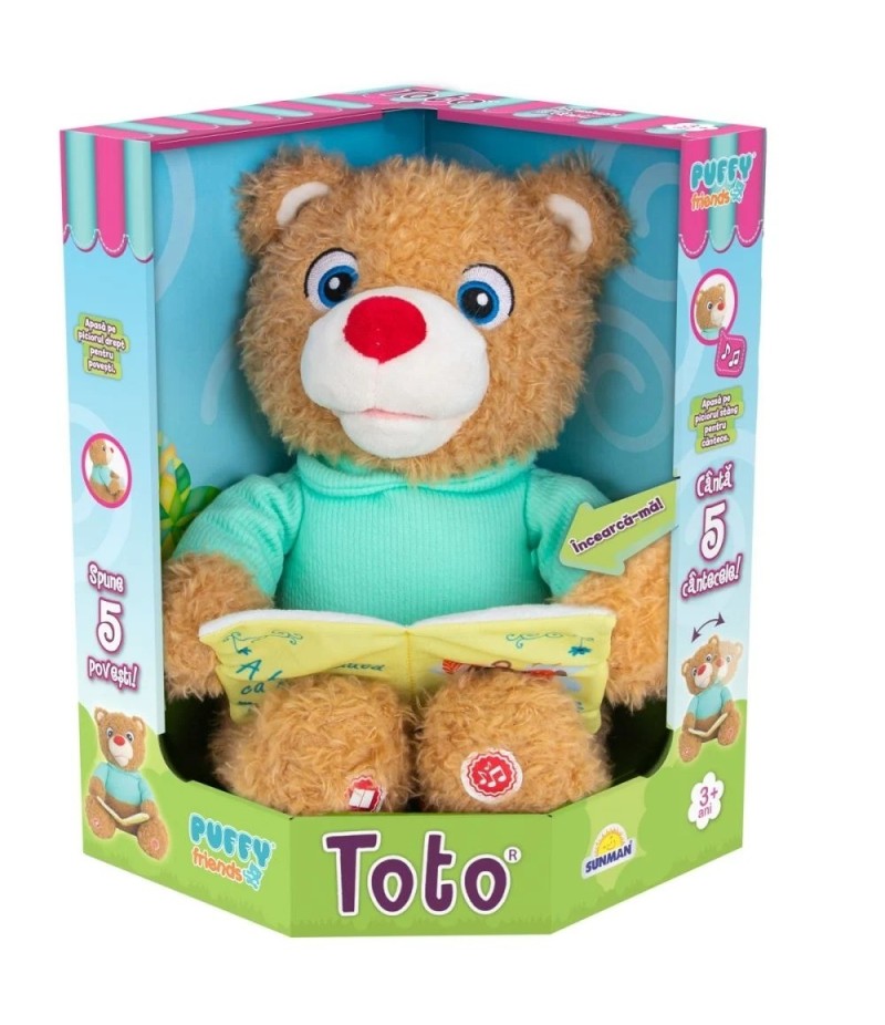 Jucarie de plus interactiva Ursuletul Toto Povesteste si canta