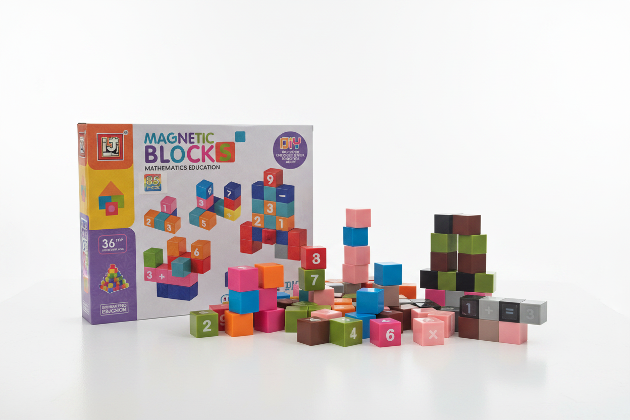 Cuburi Magnetice Educaționale - 85 Bucăți