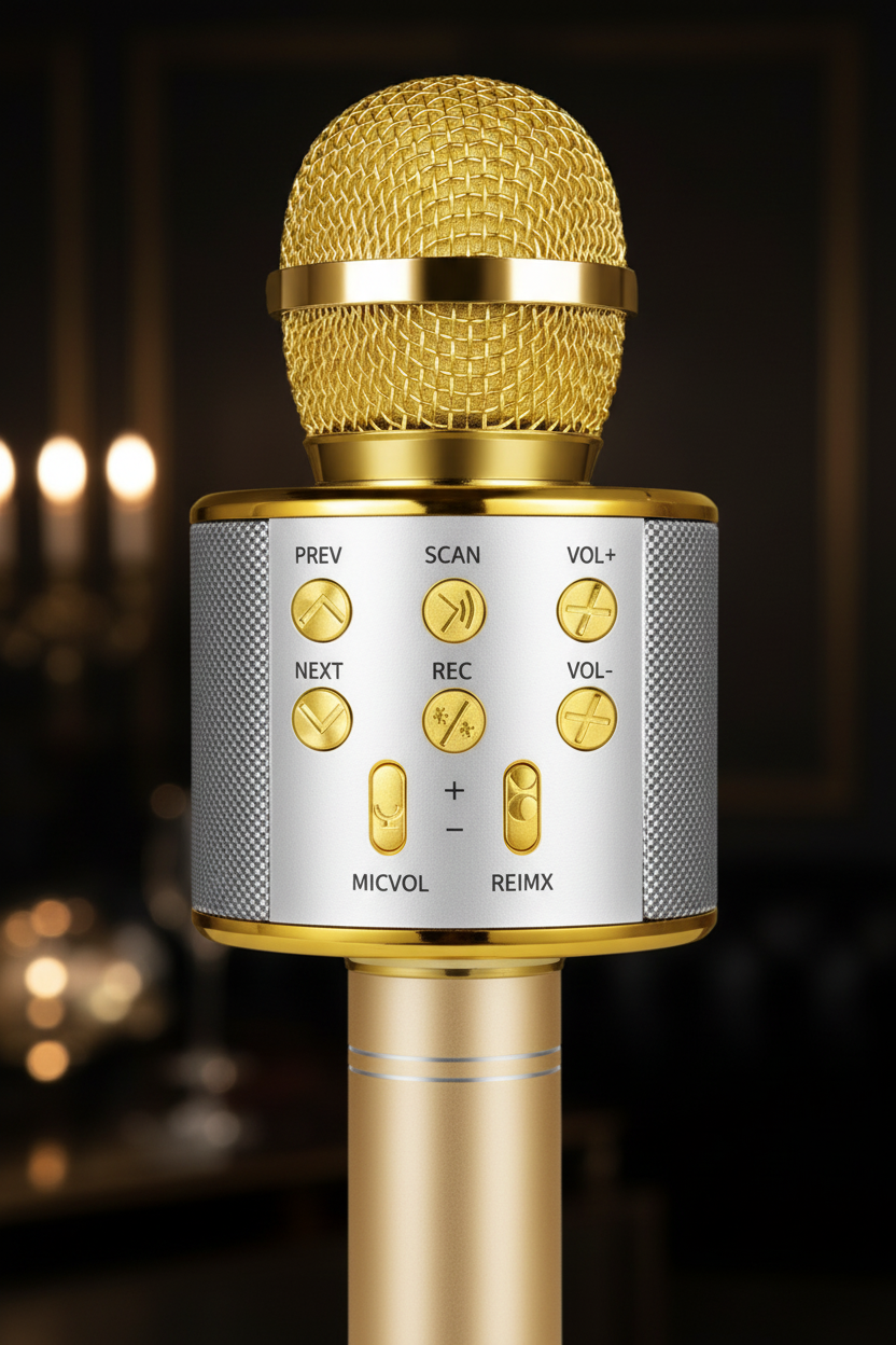 Set Karaoke Portabil – Boxă Bluetooth + 2 Microfoane Wireless