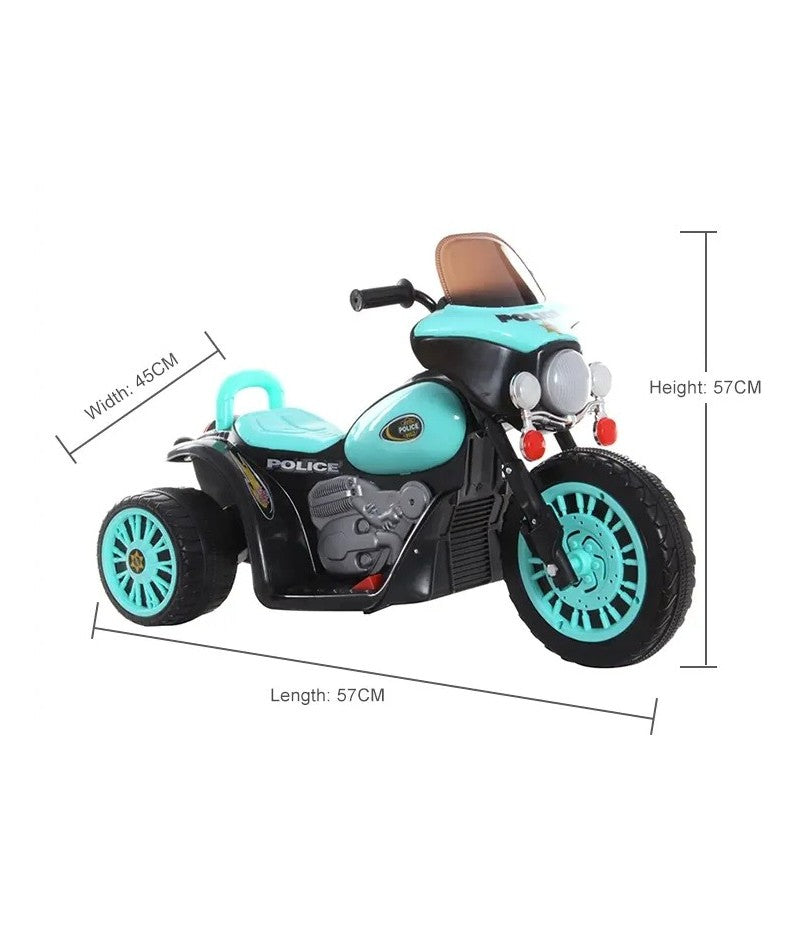 Motocicleta electrica de politie pentru copii, Lumini LED si Sunete