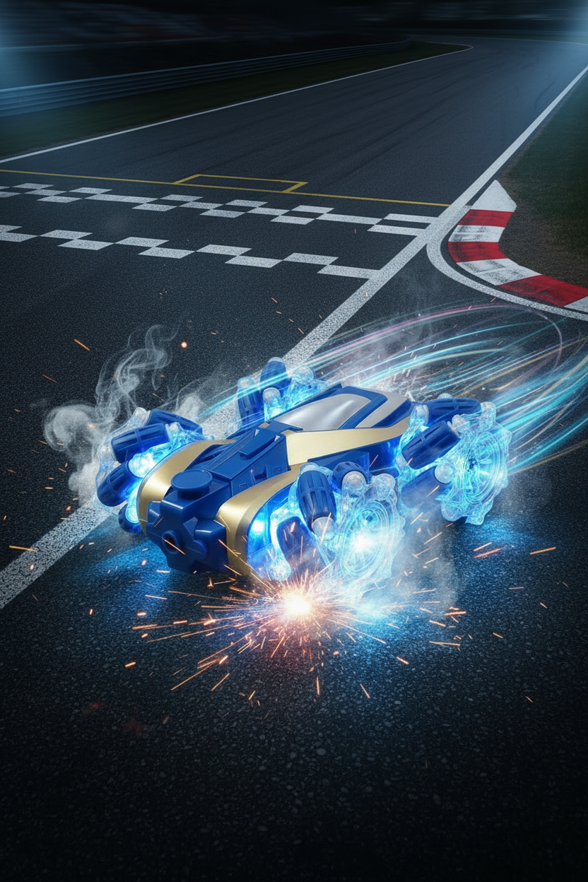 Mașinuță Electrică de Cascadorii cu Vapori de Apă – RC Stunt Car 2.4GHz, Acumulator Inclus, 3 ani+